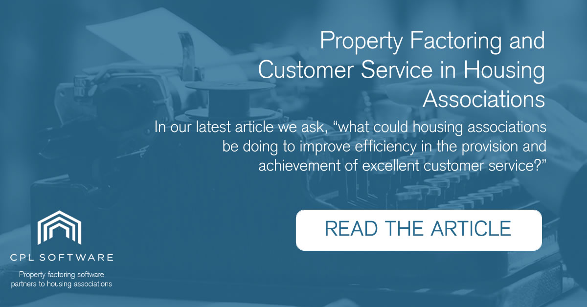 Property Factoring And Customer Service In Housing Associations